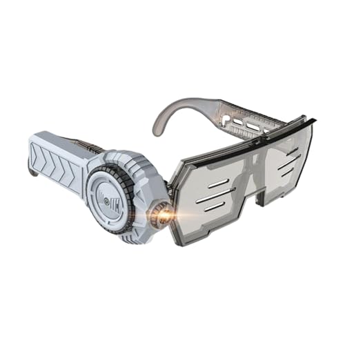 Ruwshuuk Kinderbrillen, Projektorspielzeug - Goggle Gear Kit - Tech Vision Safe Flip-up-Modul Anti-Rutsch-Verstellrahmen für Kids Boys Family Party Birthday Games Abenteuerkostüm Gefälligkeiten von Ruwshuuk