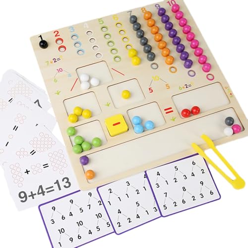 Ruwshuuk Mathe-Perlen für Kinder, Zahlen-Mathe-Zählspielzeug | Montessori Mathe-Lernspielzeug,Frühpädagogische Mathe-Lernaktivitäten für Feinmotorik und praktische Fähigkeiten von Ruwshuuk