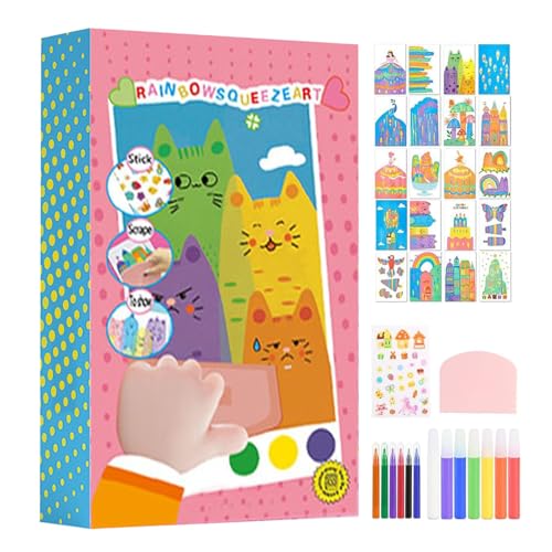 Ruwshuuk Regenbogen -Rakelpapier, Scratch Paper Art Set für Kinder, Buntes fantasievolle Kinderkünstler, Bastelkits, Kratzermaterialien für Reisen, Familie, Freunde, Heimparty, Ostern, Geburtstag Ruwshuuk Regenbogen -Rakelpapier, Scratch Paper Art Set für Kinder, Buntes fantasievolle Kinderkünstler, Bastelkits, Kratzermaterialien für Reisen, Familie, Freunde, Heimparty, Ostern, Geburtstag von Ruwshuuk