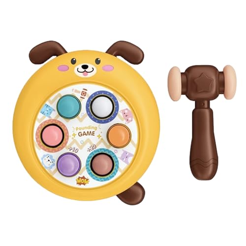 Ruwshuuk Whack-A-Mole Spiel,Hundeförmiges Lernspielzeug Zum Hämmern - Feinmotorik Spiel Mit Hammer, Spannende Aktivität Für Frühes Lernen Im Kinderzimmer & Unterwegs Ruwshuuk Whack-A-Mole Spiel,Hundeförmiges Lernspielzeug Zum Hämmern - Feinmotorik Spiel Mit Hammer, Spannende Aktivität Für Frühes Lernen Im Kinderzimmer & Unterwegs von Ruwshuuk