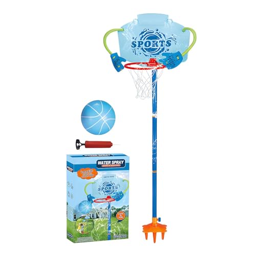 Wasser-Basketballkorb-Spiel, Wassersprinkler-Spielzeug | Sommer-Wasserspray-Spaß-Hinterhof-Spiele | 46 Düsen, dynamisches Spritzspielzeug mit 360-Grad-Drehung für Kinder und Erwachsene von Ruwshuuk