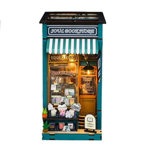 Ruyeiig Book Nook Buchladen | Miniatur Haus Bausatz,Beleuchtete Kreative Dekoration Nische Für Ausstellungsbücherregal Arbeitszimmer Arbeitsplatz Spielzimmer Wohnzimmer Zuhause Feengarten Schreibtisch Ruyeiig Book Nook Buchladen | Miniatur Haus Bausatz,Beleuchtete Kreative Dekoration Nische Für Ausstellungsbücherregal Arbeitszimmer Arbeitsplatz Spielzimmer Wohnzimmer Zuhause Feengarten Schreibtisch von Ruyeiig