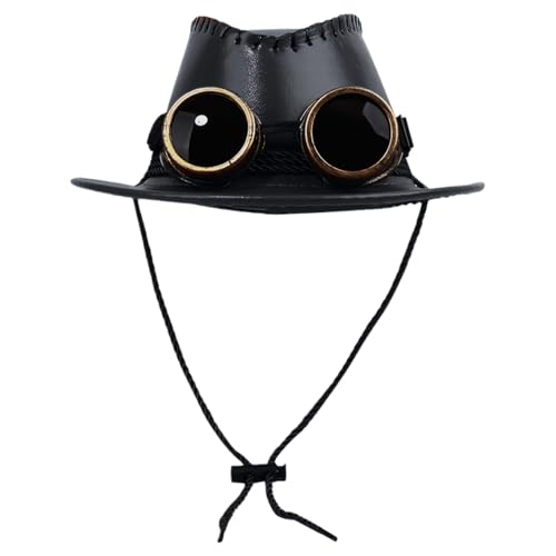 Ruyeiig Damen Steampunk Hüte | Lässige Sonnenlichtschutz Hüte,Kostümzubehör mit Goggles-Deko für Karneval Cosplay Mottopartys von Ruyeiig