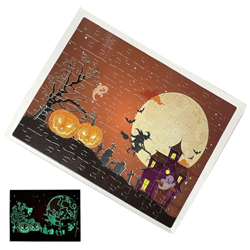 Ruyeiig Halloween Puzzle - 100 Teile Halloween Puzzle | Vorschule Kindergarten Heimschule Lernspielzeug Sammlerspielzeug Ruyeiig Halloween Puzzle - 100 Teile Halloween Puzzle | Vorschule Kindergarten Heimschule Lernspielzeug Sammlerspielzeug von Ruyeiig
