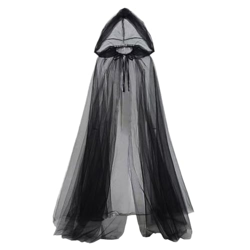 Ruyeiig Hexenmantel - Durchsichtiger Langer Tüllumhang - Herbst Halloween Vampir Hochzeit Party Cosplay Kostüm Damen Ruyeiig Hexenmantel - Durchsichtiger Langer Tüllumhang - Herbst Halloween Vampir Hochzeit Party Cosplay Kostüm Damen von Ruyeiig