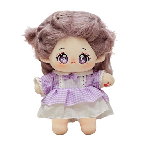 Ruyeiig Stoffpuppe, Stoffpuppe | Cartoon Mädchen mit Kleidplüsch Rastpuppe | Home Display Dekoration, kreative Sammelfigur für Kinder, Kinder und Erwachsene von Ruyeiig