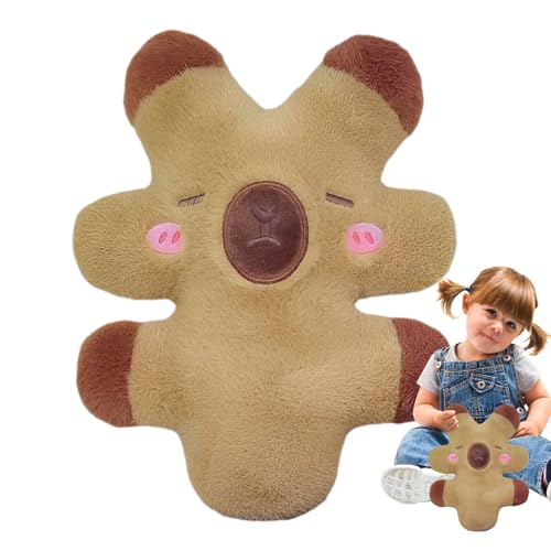 Ruyeiig Süße Capybara Plüsch klein, Capybara Plüschpuppe | Cartoon Capybara Spielzeugkissen - Cartoon-Figur hautfreundlich, Kissen Dekoration für Mädchen, Kinderspiel Wohnzimmer von Ruyeiig