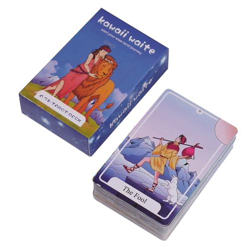 Ruyeiig Tarotkarten | Familien Orakel Partyspiel - Wahrsagekarten 78 Stück Mit Schicksalsdeutung Für Reiseclub Und Unterwegs Ruyeiig Tarotkarten | Familien Orakel Partyspiel - Wahrsagekarten 78 Stück Mit Schicksalsdeutung Für Reiseclub Und Unterwegs von Ruyeiig