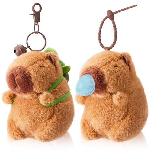 Ruzister 2 Stück Capybara-Plüsch-Schlüsselanhänger, Spielzeug, realistische Capybara-Kuscheltiere, Spielzeug, Capybara-Anhänger für Rucksack, Geburtstagsgeschenk Ruzister 2 Stück Capybara-Plüsch-Schlüsselanhänger, Spielzeug, realistische Capybara-Kuscheltiere, Spielzeug, Capybara-Anhänger für Rucksack, Geburtstagsgeschenk von Ruzister