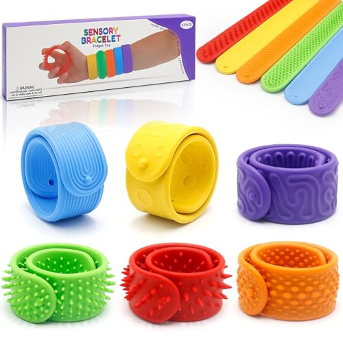 6 Stück Fidget Toys Schnapparmband Kinder, Sensorik Autismus Spielzeug, Anti Stress Autismus Spielzeug Schnapparmband, Fidget Squishy Toy Anxiety ADHD Toys, Beruhigend Bei Stress Angst 6 Stück Fidget Toys Schnapparmband Kinder, Sensorik Autismus Spielzeug, Anti Stress Autismus Spielzeug Schnapparmband, Fidget Squishy Toy Anxiety ADHD Toys, Beruhigend Bei Stress Angst von Rwbimti
