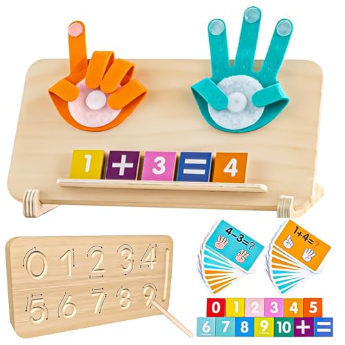 Rwbimti Montessori Spielzeug ab 3 4 5 Jahre - Kinder Mathe Lernspielzeug ab 3-9 Jahre Holzspielzeug Fingerzählmathe, Geschenk für Vorschule Jungen & Mädchen zu Geburtstag | Weihnachten | Neujahr Rwbimti Montessori Spielzeug ab 3 4 5 Jahre - Kinder Mathe Lernspielzeug ab 3-9 Jahre Holzspielzeug Fingerzählmathe, Geschenk für Vorschule Jungen & Mädchen zu Geburtstag | Weihnachten | Neujahr von Rwbimti