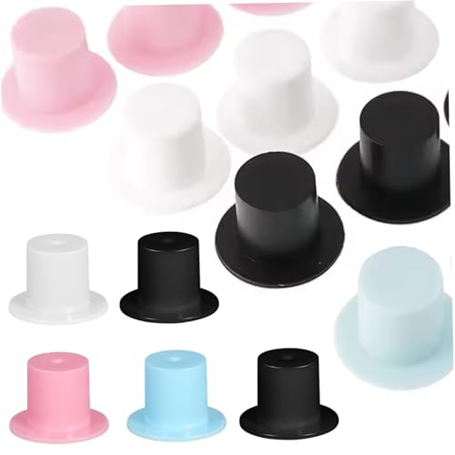 Mini -Hüte für Handwerk, 100pcs Plastik Mini Top Hut Cupcake Topper, DIY Tiny Hats Cupcake Toppers für Geburtstagsfeier, Hochzeit, Familienversammlung für Kunsthandwerk Mini -Hüte für Handwerk, 100pcs Plastik Mini Top Hut Cupcake Topper, DIY Tiny Hats Cupcake Toppers für Geburtstagsfeier, Hochzeit, Familienversammlung für Kunsthandwerk von Rwigeboo