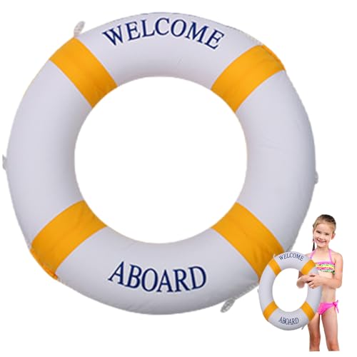 Pool schwimmt, Schwimmschaum Lebensdauer Ring mit Perimeter Seil, 20 Dia..Tragbarer Leichter Lebensring für Schwimmbad, See, Fluss, Meer, Yellowpool Schwimmer von Rwigeboo