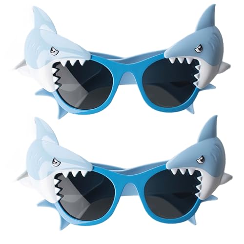 Rwigeboo 2pcs lustige Sonnenbrille, süße 3D -Haifischgläser, Plastikparty Sonnenbrille für Erwachsene Kinder Sommer Beach Ozeanpool Thema Hawaiian Foto Requisiten Geschenke lustig Rwigeboo 2pcs lustige Sonnenbrille, süße 3D -Haifischgläser, Plastikparty Sonnenbrille für Erwachsene Kinder Sommer Beach Ozeanpool Thema Hawaiian Foto Requisiten Geschenke lustig von Rwigeboo