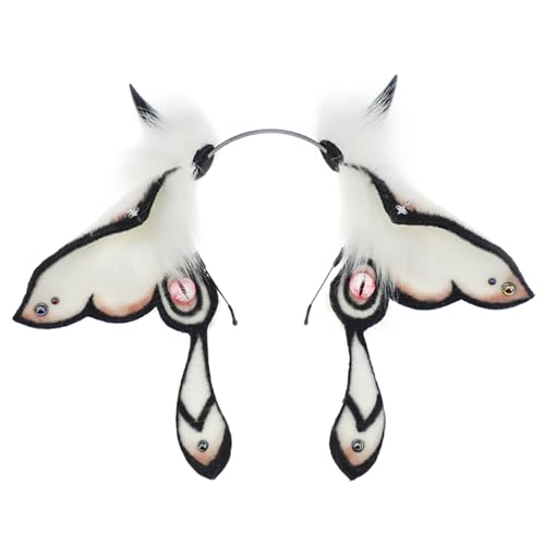 Rwigeboo Furry Ears, Cute Fluffy Horns Cosplay with Multiple Eyes Headband Plush Therian Ears for Halloween Costumes Themed Party Rwigeboo Furry Ears, Cute Fluffy Horns Cosplay with Multiple Eyes Headband Plush Therian Ears for Halloween Costumes Themed Party von Rwigeboo