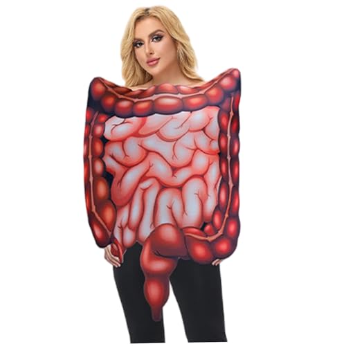 Rwigeboo Halloween Costumes Adult, Unisex 3D Printed Human Organs Halloween Costumes for Party Cosplay Medical Theme, Gut von Rwigeboo