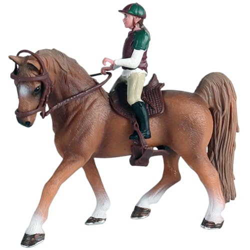Rwigeboo Pferdefiguren, Plastikpferde -Figuren mit abnehmbarem Sattel- und Fahrer -Figur, realistische Mini -Pferd -Figuren für Jungen und Mädchen Geschenk Rwigeboo Pferdefiguren, Plastikpferde -Figuren mit abnehmbarem Sattel- und Fahrer -Figur, realistische Mini -Pferd -Figuren für Jungen und Mädchen Geschenk von Rwigeboo
