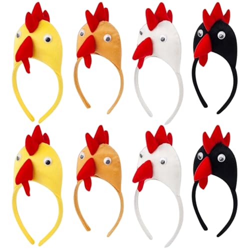 Rwigeboo Tierstirnbänder, 8pcs niedliche Plüsch -Hühnchen -Stirnband, elastisches Cosplay lustige Stirnbänder für Erwachsene Kinder Haarzubehör Foto Requisiten Tier Tier Rwigeboo Tierstirnbänder, 8pcs niedliche Plüsch -Hühnchen -Stirnband, elastisches Cosplay lustige Stirnbänder für Erwachsene Kinder Haarzubehör Foto Requisiten Tier Tier von Rwigeboo