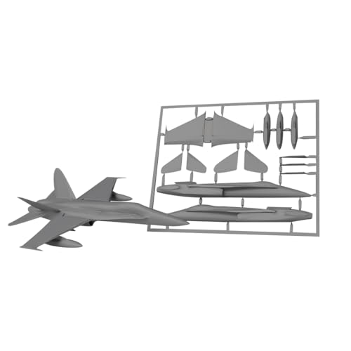Rxbycxshi 3D Gedrucktes Jet Kampfflugzeug Modellbausatz, PLA DIY-WW2 Militär Fahrzeug für Modellbau-Fans, Erwachsene & Geschenke für Autoliebhaber von Rxbycxshi
