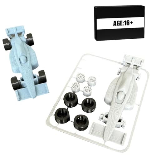 Rxbycxshi 3D Gedrucktes Rennwagen Auto Modellbausatz, PLA DIY-Auto Fahrzeug für Modellbau-Fans, Erwachsene & Geschenke für Autoliebhaber von Rxbycxshi
