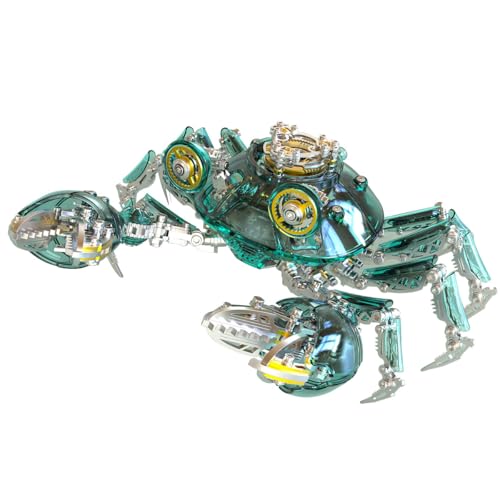 Rxbycxshi 3D Metall Puzzle Kit Erwachsene Metall Krabbe Tier Mechanische 3D Puzzle Modellbausatz, Adventskalender 2025 Puzzle Geschenk Desktop Ornamente - 666 Teile von Rxbycxshi