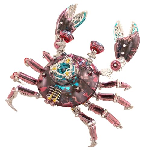 Rxbycxshi 3D Metall Puzzle Kit Erwachsene Metall Krabbe Tier Mechanische 3D Puzzle Modellbausatz, Adventskalender 2025 Puzzle Geschenk Desktop Ornamente - 666 Teile von Rxbycxshi