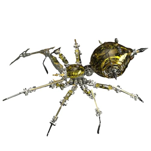 Rxbycxshi 3D Metall Puzzle Krieg Spinne Modellbausatz für Erwachsene, Steampunk Insekt Metall Spinne Modell, 2026 Adventskalender Kreative Desktop Dekoration Ornamente Geschenk von Rxbycxshi