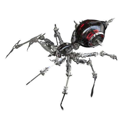 Rxbycxshi 3D Metall Puzzle Krieg Spinne Modellbausatz für Erwachsene, Steampunk Insekt Metall Spinne Modell, 2026 Adventskalender Kreative Desktop Dekoration Ornamente Geschenk von Rxbycxshi