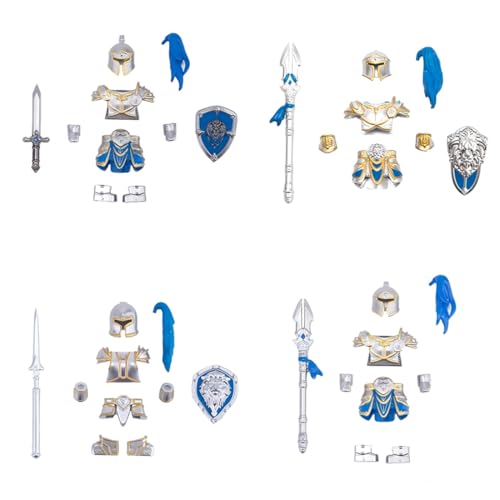 Rxbycxshi Mittelalterlich Waffen Set Ritter Rüstung Waffen Set, Militär WW2 Soldaten Waffenpaket Klemmbausteine Bausatz für Erwachsene - 32 Teile von Rxbycxshi