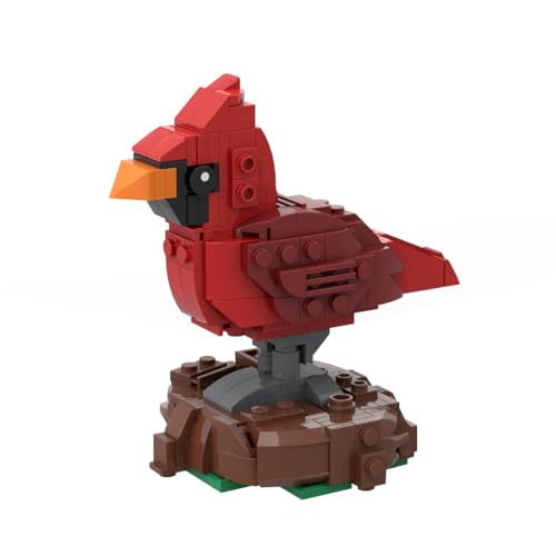 Rxbycxshi Rotkardinal Vögel Modell Modular Baustein Klemmbausteine, Kreatives Tier Mechanische Bauklotz Tierbauspielzeug Sammlerstücke für Jungen Mädchen Wohn Homeoffice Deko - 204 Stück Rxbycxshi Rotkardinal Vögel Modell Modular Baustein Klemmbausteine, Kreatives Tier Mechanische Bauklotz Tierbauspielzeug Sammlerstücke für Jungen Mädchen Wohn Homeoffice Deko - 204 Stück von Rxbycxshi