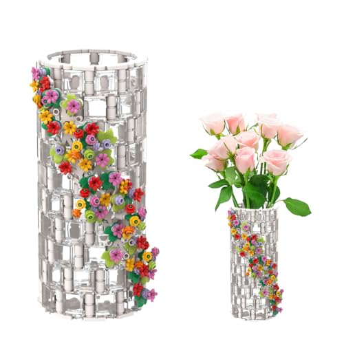 Rxbycxshi Vase Klemmbausteine für 10280 Blumenstrauß, 473 Stück Blumen Vase Geschenke für Muttertag, Valentinstag, Vase Botanical Collection Home Deko Rxbycxshi Vase Klemmbausteine für 10280 Blumenstrauß, 473 Stück Blumen Vase Geschenke für Muttertag, Valentinstag, Vase Botanical Collection Home Deko von Rxbycxshi