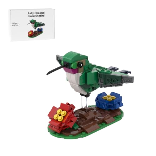 Rxbycxshi Vogel-Modell Modular Baustein Klemmbausteine, Kreatives Hummingbird Tier Mechanische Bauklotz Tierbauspielzeug Sammlerstücke für Jungen Mädchen Wohn Homeoffice Deko - 235 Stück Rxbycxshi Vogel-Modell Modular Baustein Klemmbausteine, Kreatives Hummingbird Tier Mechanische Bauklotz Tierbauspielzeug Sammlerstücke für Jungen Mädchen Wohn Homeoffice Deko - 235 Stück von Rxbycxshi