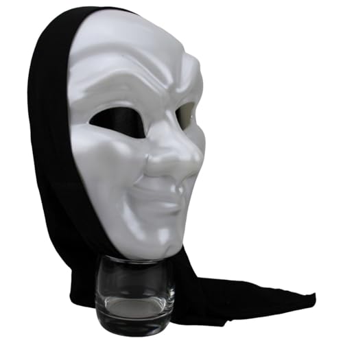 Rxuaw Halloween-Partymaske mit weiÃŸem Gesicht Leichte, angenehm zu tragende Masken für Halloween-Themenpartys von Rxuaw
