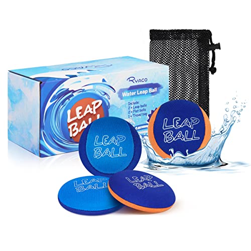 Ryaco Wasserbälle Sprungball – 4 Stück Wasserball Bouncing Ball für Kinder und Erwachsene – Extreme Wasser Badespaß für Pool und Meer – Wasserball Kinder Klein Strandball Neoprenball Ryaco Wasserbälle Sprungball – 4 Stück Wasserball Bouncing Ball für Kinder und Erwachsene – Extreme Wasser Badespaß für Pool und Meer – Wasserball Kinder Klein Strandball Neoprenball von Ryaco