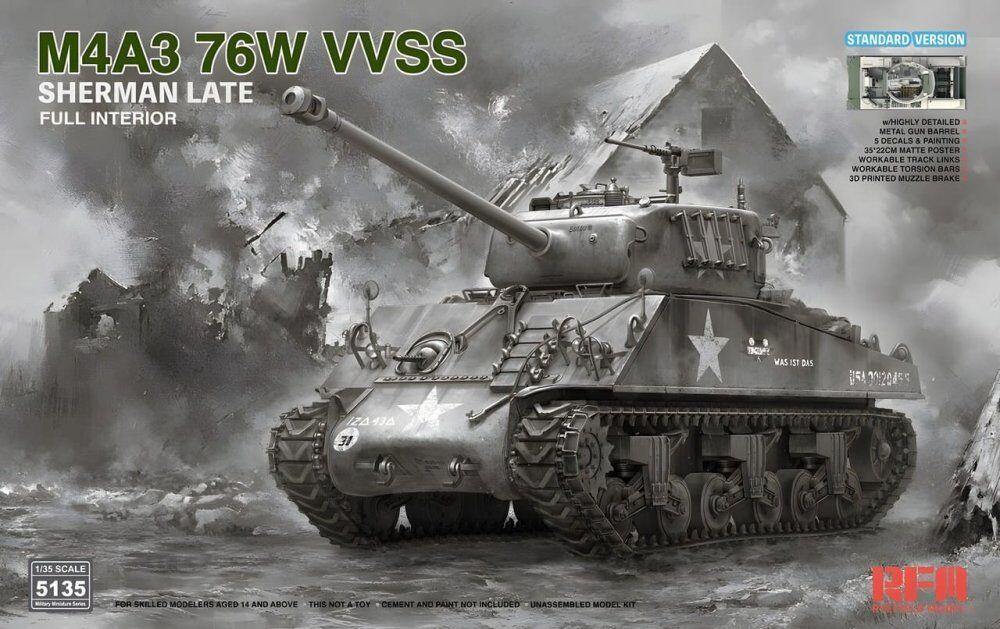M4A3 76W VVSS Sherman Late - Standard Version - Full Interior M4A3 76W VVSS Sherman Late - Standard Version - Full Interior von Rye Field Model