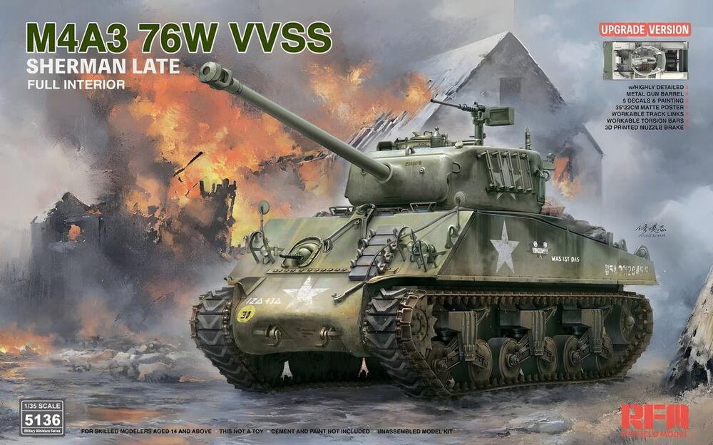 M4A3 76W VVSS Sherman Late - Upgrade Version - Full Interior M4A3 76W VVSS Sherman Late - Upgrade Version - Full Interior von Rye Field Model