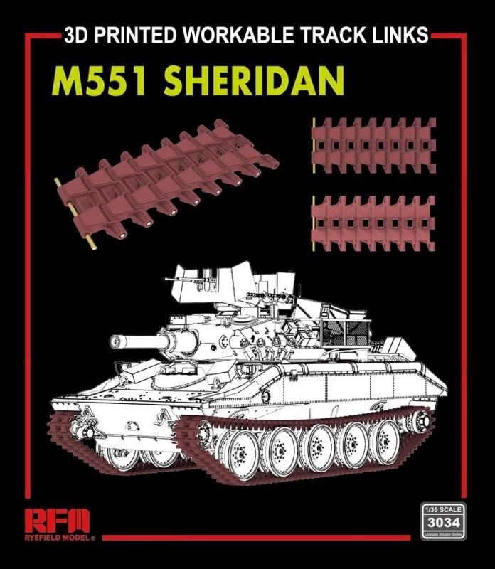 M551 Sheridan - Workable Track Links von Rye Field Model