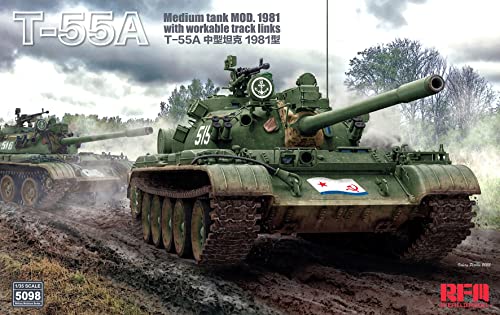 Rye Field Model 5098 RFM5098 T-55A Medium Tank Mod.1981 with workable track links Maßstab 1:35 Modellbau Rye Field Model 5098 RFM5098 T-55A Medium Tank Mod.1981 with workable track links Maßstab 1:35 Modellbau von ライフィールドモデル