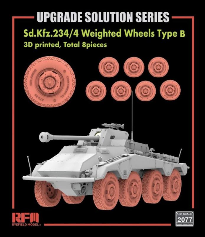 Sd.Kfz.234/4 - 3D Printed Wheels Type B (8 pcs) von Rye Field Model