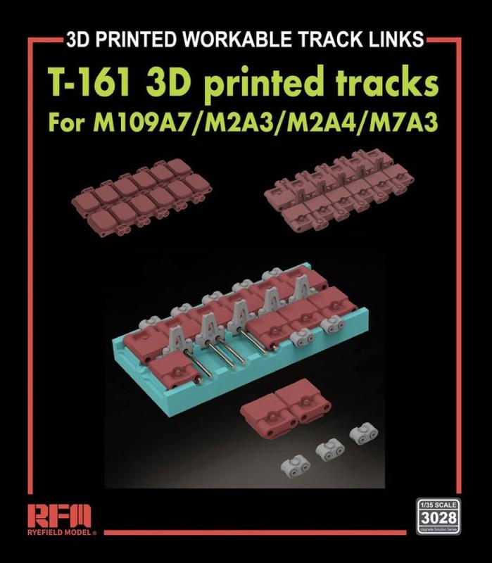 T-161 Workable Tracks for M109A7/M2A3/M2A4/M7A3 (3D Printed) von Rye Field Model
