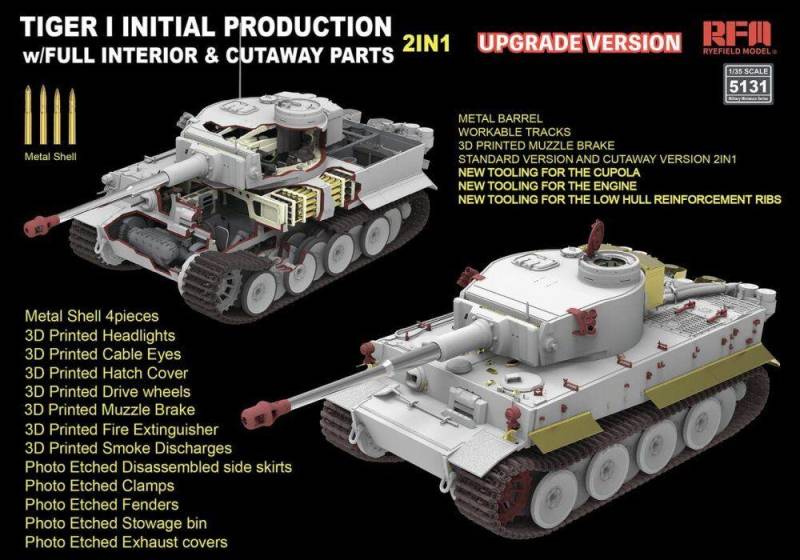 Tiger I Initial Production Early 1943 w/ Full Interior Updated Version Tiger I Initial Production Early 1943 w/ Full Interior Updated Version von Rye Field Model