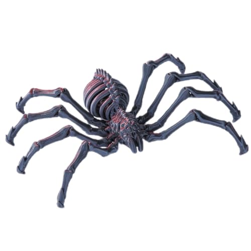 3D-gedrucktes, bewegliches Spinnenspielzeug – Bewegliche Schreibtischdekoration für Erwachsene & Spinnenfans – Stressabbau-Figur aus umweltfreundlichem Material (D) von RynoPulse