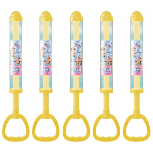 Feuerwerks-Wasserpistole, Wasser-Feuerwerk-Spritzspielzeug, Sommer-Spielzeug mit Ziehmechanismus, Outdoor-Spritzspielzeug für Kinder & Erwachsene, Perfekt für Poolpartys (Gelb) von RynoPulse