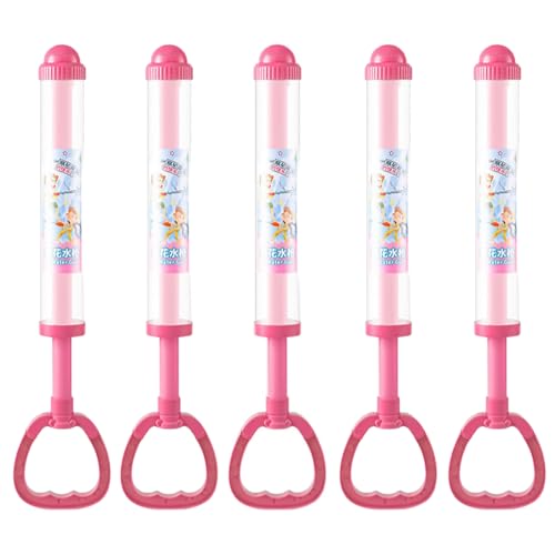 Feuerwerks-Wasserpistole, Wasser-Feuerwerk-Spritzspielzeug, Sommer-Spielzeug mit Ziehmechanismus, Outdoor-Spritzspielzeug für Kinder & Erwachsene, Perfekt für Poolpartys (Rosa) von RynoPulse