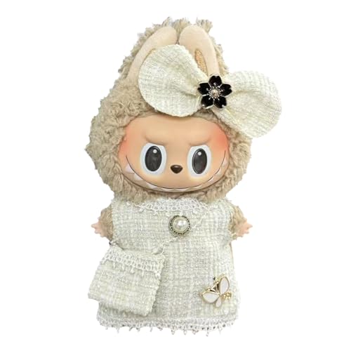 Für Labubu 17cm Puppenkleiderset – Kleidung & Zubehör für Labubu, Stylisches Häkel-Outfit, Niedliches Geschenk zum Verkleiden (Nur Kleidung, Keine Puppe) (LBB-005) von RynoPulse