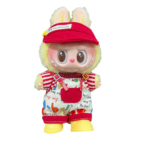 Für Labubu 17cm Puppenkleiderset – Kleidung & Zubehör für Labubu, Stylisches Häkel-Outfit, Niedliches Geschenk zum Verkleiden (Nur Kleidung, Keine Puppe) (LBB-015) von RynoPulse