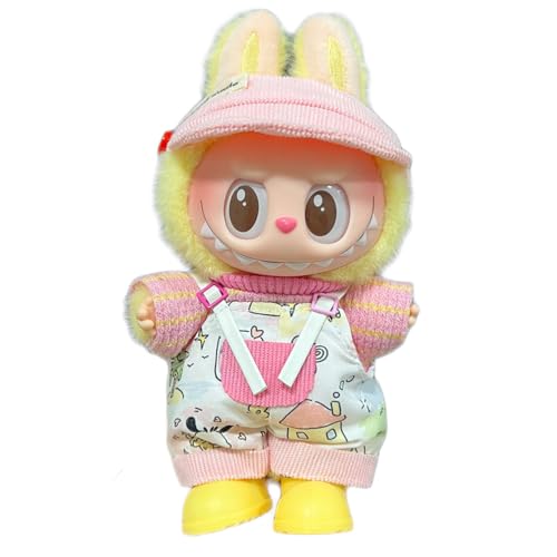 Für Labubu 17cm Puppenkleiderset – Kleidung & Zubehör für Labubu, Stylisches Häkel-Outfit, Niedliches Geschenk zum Verkleiden (Nur Kleidung, Keine Puppe) (LBB-016) von RynoPulse