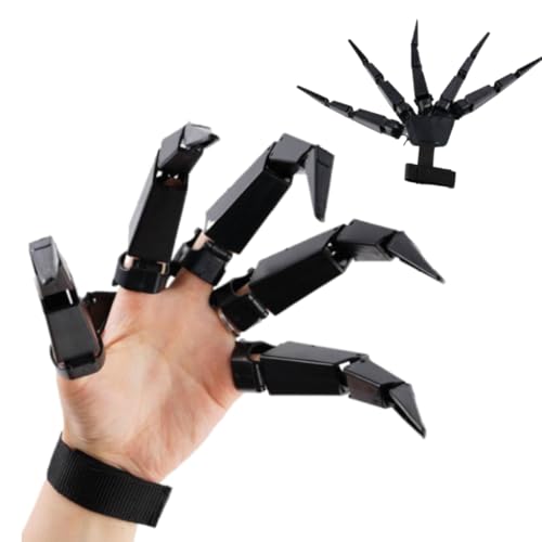 Halloween Gelenkfinger Tragbare Articulated Finger Verlängerungen Horror Dämonenskelettkrallen Edward mit Scherenhänden Party Requisiten Cosplay Requisiten für meisten Fingergrößen (Linke Hand) von RynoPulse