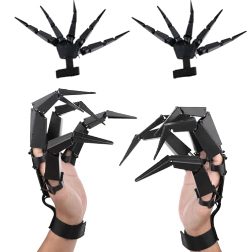 Halloween Gelenkfinger Tragbare Articulated Finger Verlängerungen Horror Dämonenskelettkrallen Edward mit Scherenhänden Party Requisiten Cosplay Requisiten für meisten Fingergrößen (beide Hände) Halloween Gelenkfinger Tragbare Articulated Finger Verlängerungen Horror Dämonenskelettkrallen Edward mit Scherenhänden Party Requisiten Cosplay Requisiten für meisten Fingergrößen (beide Hände) von RynoPulse