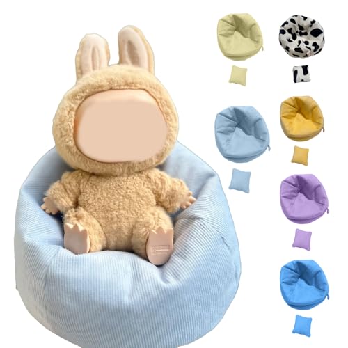 Mini-Sofa mit Kissen für 15–17 cm Puppen, Handgefertigter Sitzsackstuhl für Puppensitz, Keine Puppe enthalten, für Plüschtiere, Geschenke für Teenager-Super Fresh Haze Blue Mini-Sofa mit Kissen für 15–17 cm Puppen, Handgefertigter Sitzsackstuhl für Puppensitz, Keine Puppe enthalten, für Plüschtiere, Geschenke für Teenager-Super Fresh Haze Blue von RynoPulse